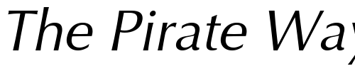 Font : Optima-Oblique 2 Custom Text : The Pirate Way Test your own text here Click to download or to view this font on a tshirt that can be custom printed in Bali